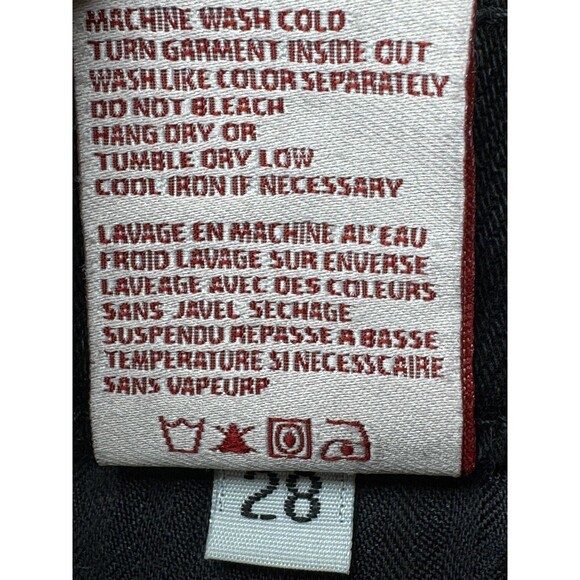 Revice Jeans 28 Black High Waist Straight Leg Denim Asymmetrical Button Fly USA - Picture 14 of 14